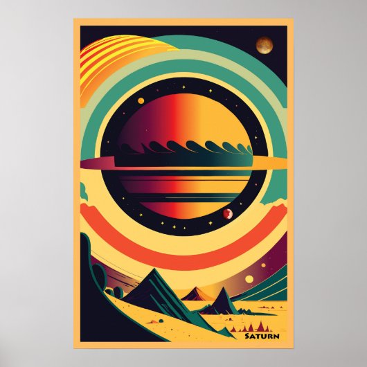 Saturn, Raumplakat Poster (Vorne)