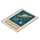 Saturn Retro Galaxy Satellite Notizblock (Linke Seite)
