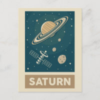 Saturn Retro Galaxy Satellite