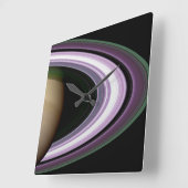 Saturn Ringe Quadratische Wanduhr (Winkel)