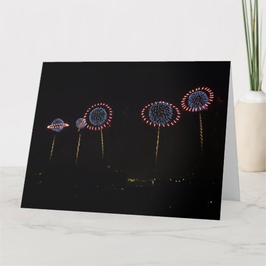 Saturn Rings Fireworks I BIG card Karte (Vorderseite)