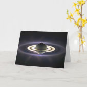 Saturn Rings Greeting Card Karte (Gelbe Blume)