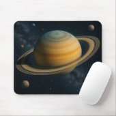 "Saturn Rings" Maus Mat Mousepad (Mit Mouse)