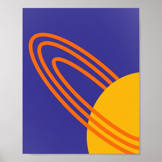 Saturn Rings Space Poster Print (Vorne)