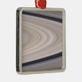 Saturn-Ringsystem Silbernes Ornament (Rechts)