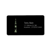 Saturn Rocket Adressaufkleber (Vorne)