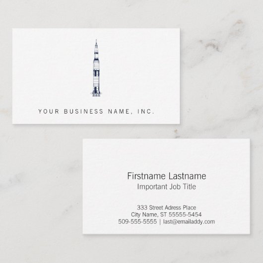 Saturn Rocket Visitenkarte (Vorne/Hinten)