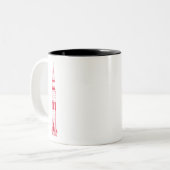 Saturn Rocket Zweifarbige Tasse (Vorderseite Links)