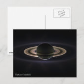 Saturn-Rückseite Postkarte (Vorne/Hinten)