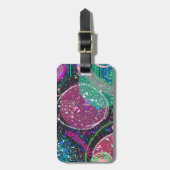 Saturn’s Rings: Maximalist Abstract Art  Gepäckanhänger (Vorderseite vertikal)