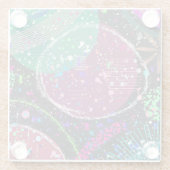 Saturn’s Rings: Maximalist Abstract Art  Glasuntersetzer (Rückseite)