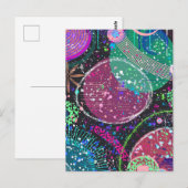 Saturn’s Rings: Maximalist Abstract Art  Postkarte (Vorne/Hinten)