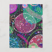 Saturn’s Rings: Maximalist Abstract Art  Postkarte (Vorderseite)