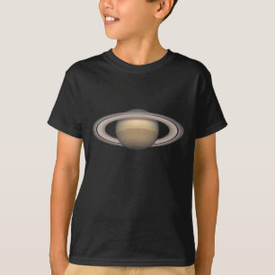 Saturn scherzt dunkler Raum-und Astronomie-T - T-Shirt