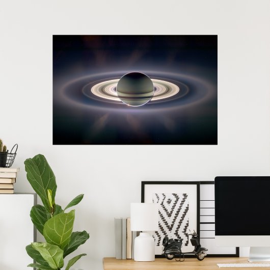 Saturn Solar Eclipse Poster (Heimbüro)