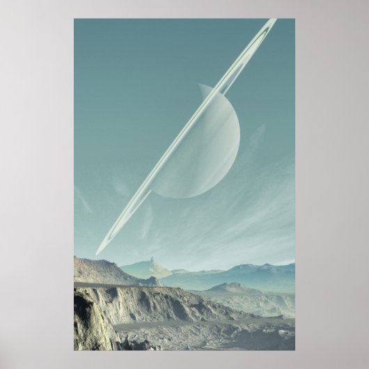 Saturn Space Art Poster (Vorne)