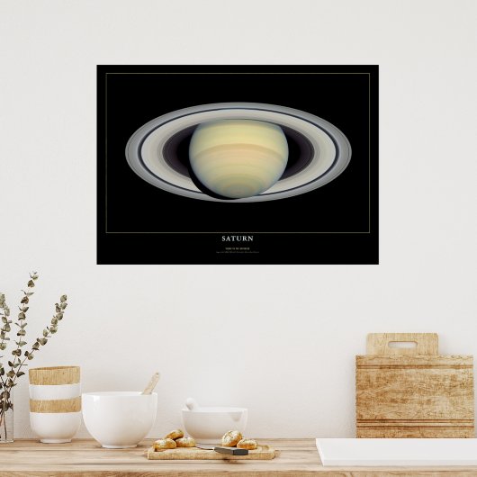 Saturn Space Science Astronomie-Poster Poster (Küche)