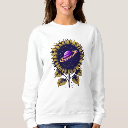 Saturn Sunflower 2 Sweatshirt (Vorderseite)