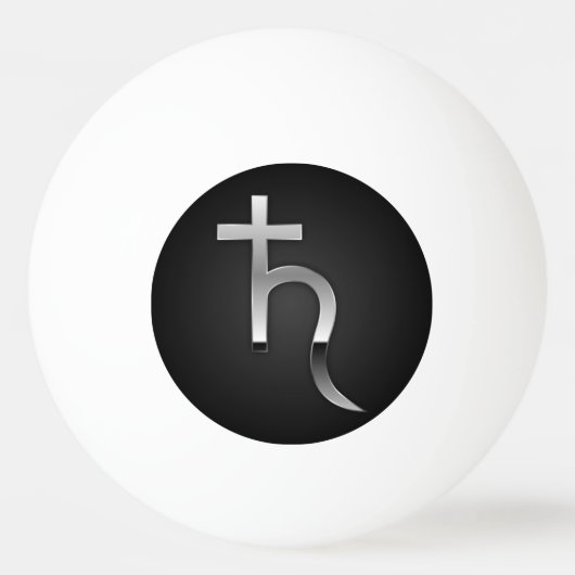 Saturn-Symbol Tischtennisball (Vorderseite)