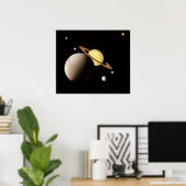 Saturn System Montage Poster Print (Heimbüro)