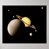 Saturn System Montage Poster Print (Vorne)