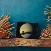 Saturn & Titan Cassini Space Foto Fotoplatte (Seite)