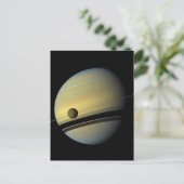 Saturn & Titan Cassini Space Foto Postkarte (Stehend Vorderseite)