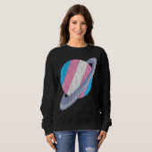 Saturn Transsexual Flag LGBT Trans Pride Month Tra Sweatshirt (Vorne ganz)