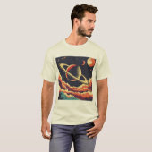 Saturn über den fiery Horizon T-Shirt (Vorne ganz)