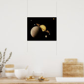 Saturn und ihr Mondplakat Poster (Küche)