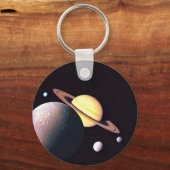 Saturn und Mond Schlüsselanhänger (Vorderseite)