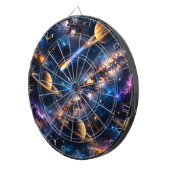 Saturn und Nebel Premium-Dartboard Dartscheibe (Vorderseite rechts)