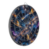 Saturn und Nebel Premium-Dartboard Dartscheibe (Vorderseite Links)
