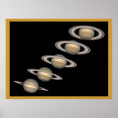 Saturn und Rings Poster (Vorne)