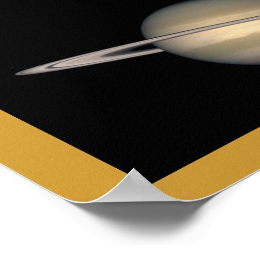 Saturn und Rings Poster (Ecke)