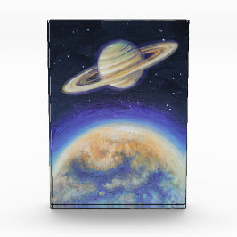 Saturn und Titan Fotoblock