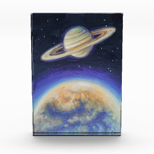 Saturn und Titan Fotoblock