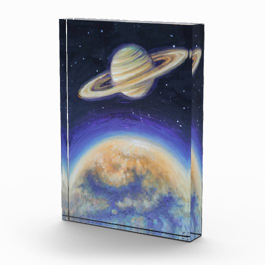 Saturn und Titan Fotoblock (Rechts)