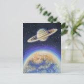 Saturn und Titan Postkarte (Stehend Vorderseite)