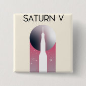 Saturn V Apollo Space Art Button (Vorderseite)