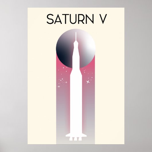 Saturn V Apollo Space Art Poster (Vorne)