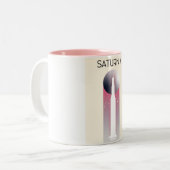 Saturn V Apollo Space Art Zweifarbige Tasse (Vorderseite Links)