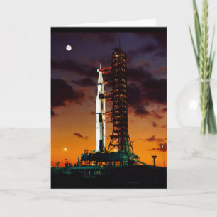 Saturn V Grußkarte Karte