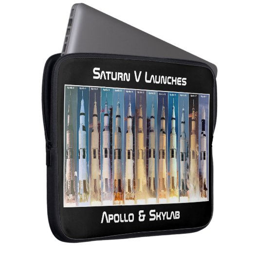Saturn V Moon Rocket startet Laptopschutzhülle (Vorne Rechts)