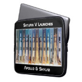 Saturn V Moon Rocket startet Laptopschutzhülle (Vorderseite Links)