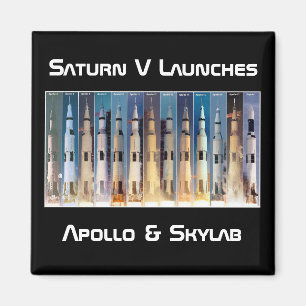 Saturn V Moon Rocket startet Magnet