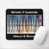 Saturn V Moon Rocket startet Mousepad (Mit Mouse)