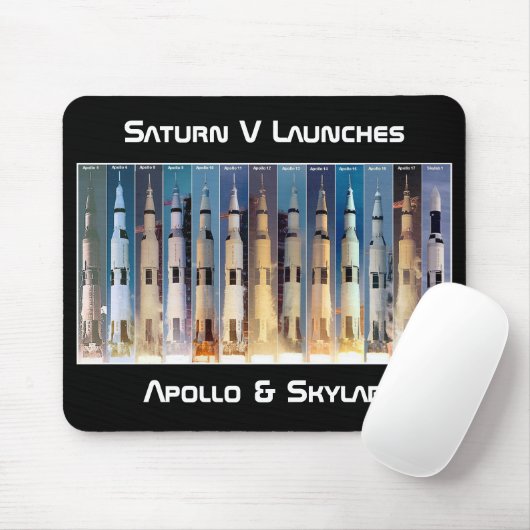 Saturn V Moon Rocket startet Mousepad (Mit Mouse)