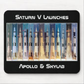 Saturn V Moon Rocket startet Mousepad (Vorne)