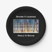 Saturn V Moon Rocket startet Pappteller (Vorderseite)
